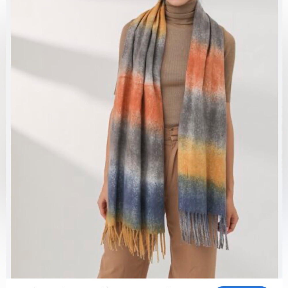 Jack and Missy Chakra Scarf - multicolor 28x70 inches